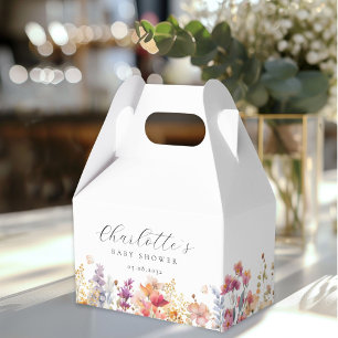 Modern, Wildblume, Babydusche Geschenkschachtel