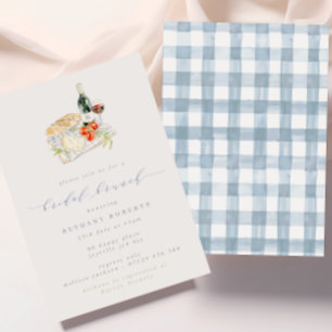 Modern Wine & Cheese Bridal Brunch Picnic Einladung