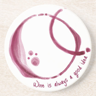 Modern Wine Stain - Sandstone Untersetzer