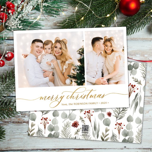 Modern Winter Botanical 2 Foto Collage Weihnachten (Von Creator hochgeladen)