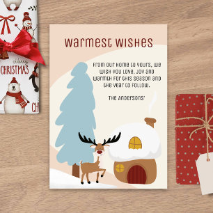 Modern Winter Moose Scandi Japandi Weihnachten