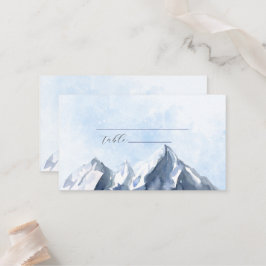 Modern Winter Mountain Pattern Wedding Platzkarte