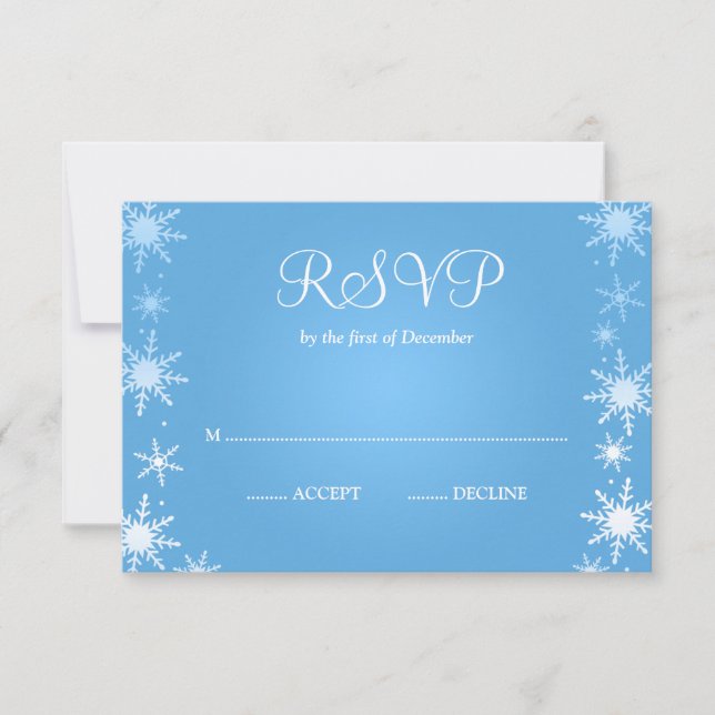 Modern Winter Wonderland Snowflake UAWG RSVP Karte (Vorderseite)