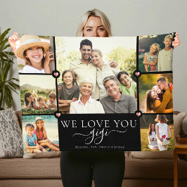 Modern Wir Liebe Sie Gigi Familie Foto Collage Fle Fleecedecke
