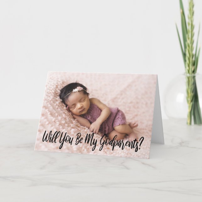 Modern wirst du mein Foto der Eltern sein Karte (Vorderseite)