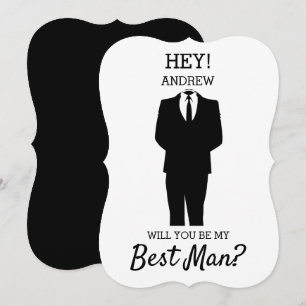 Modern wirst du mein Trauzeuge sein? Hochzeit Einladung