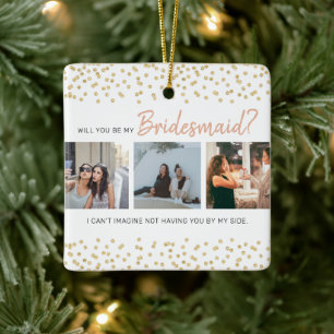 Modern wirst du meine Bridesmaid sein?   FotoColla Keramikornament