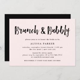 Modern Wish | Rosa Brunch und Bubbly Einladung