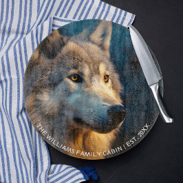 Modern Wolf Lover Personalisiert Schneidebrett