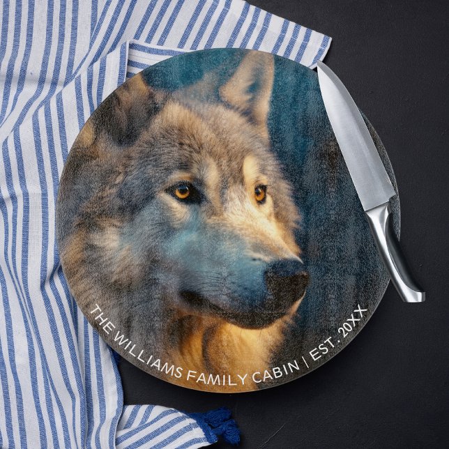 Modern Wolf Lover Personalisiert Schneidebrett (Von Creator hochgeladen)