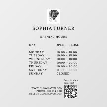 Modern Woman Logo QR Code Business Window