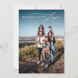 Modern Wonders of His Love Religious Christmas Feiertagskarte