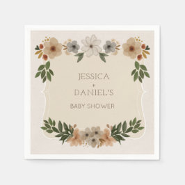 Modern Woodland Baby Showcocktail Napkin Serviette