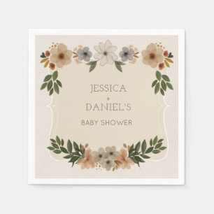 Modern Woodland Baby Showcocktail Napkin Serviette