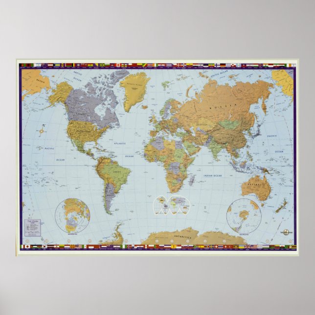 Modern World Map Poster (Vorne)
