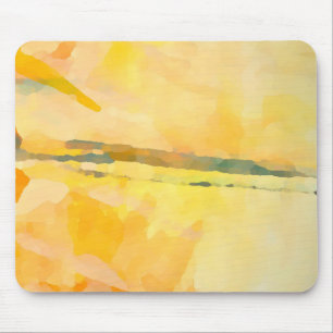 Modern Yellow Abstrakt Expressionist Mouse Pad Mousepad