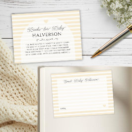 Modern Yellow Baby Shower Book Request Begleitkarte