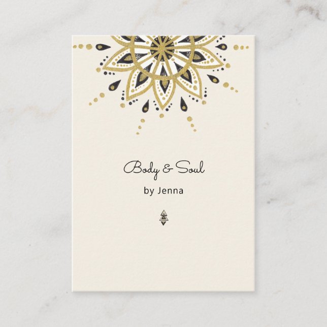 Modern Yoga Massage Wellness Business Card Visiten Visitenkarte (Vorderseite)