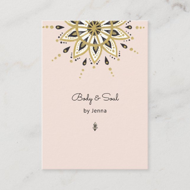 Modern Yoga Massage Wellness Business Card Visiten Visitenkarte (Vorderseite)