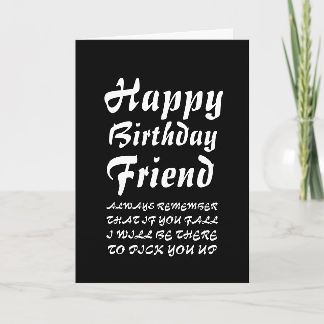 modern You Fall Funny Happy Birthday Friend Card Karte (Vorderseite)