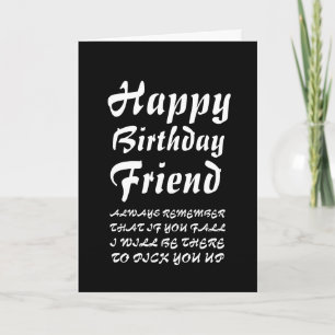 modern You Fall Funny Happy Birthday Friend Card Karte