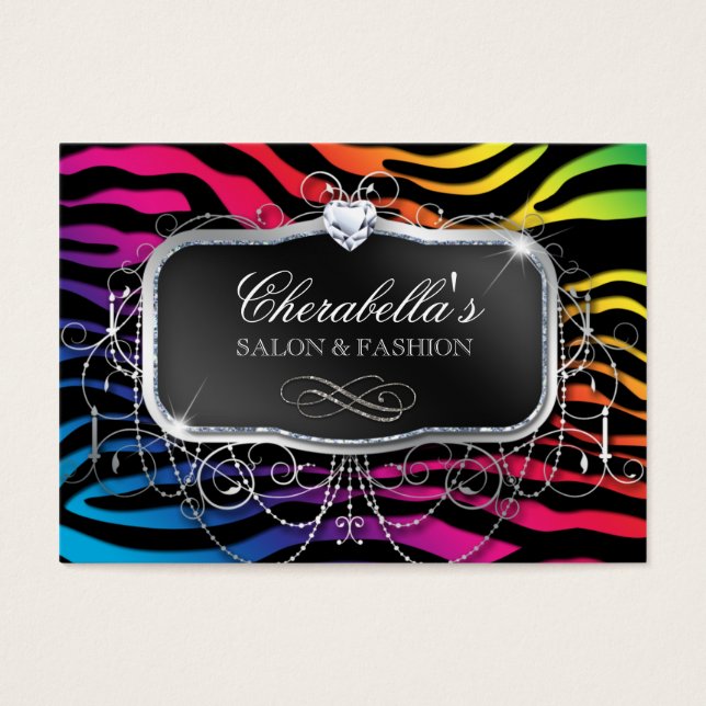 Modern Zebra Glitzer Rainbow (Vorderseite)