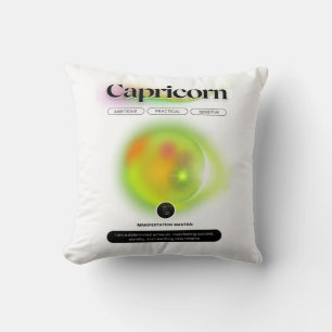Modern Zodiac Sign Capricorn Zitat Erdelement Kissen