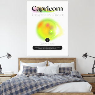 Modern Zodiac Sign Capricorn Zitat Erdelement Leinwanddruck