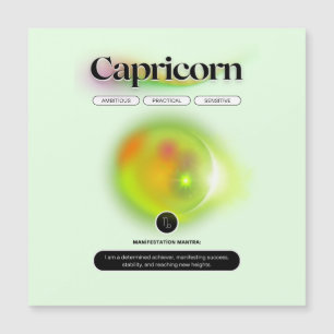 Modern Zodiac Sign Capricorn Zitat Erdelement Magnetkarte