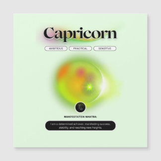 Modern Zodiac Sign Capricorn Zitat Erdelement Magnetkarte