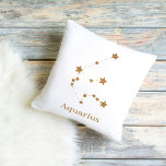 Modern Zodiac Sign Gold Aquarius | Element Air Kissen<br><div class="desc">Modern Zodiac Sign Gold Aquarius | Element Air</div>