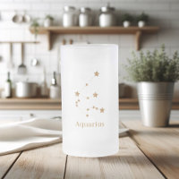 Modern Zodiac Sign Gold Aquarius | Element Air