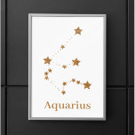 Modern Zodiac Sign Gold Aquarius | Element Air Poster<br><div class="desc">Modern Zodiac Sign Gold Aquarius | Element Air</div>
