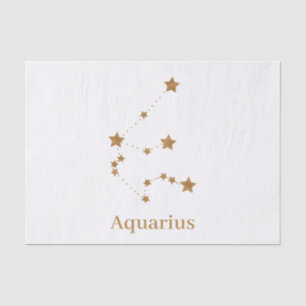 Modern Zodiac Sign Gold Aquarius Element Air Seidenpapier