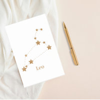 Modern Zodiac Sign Gold Leo | Elementfeuer