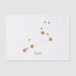 Modern Zodiac Sign Gold Leo | Elementfeuer Seidenpapier