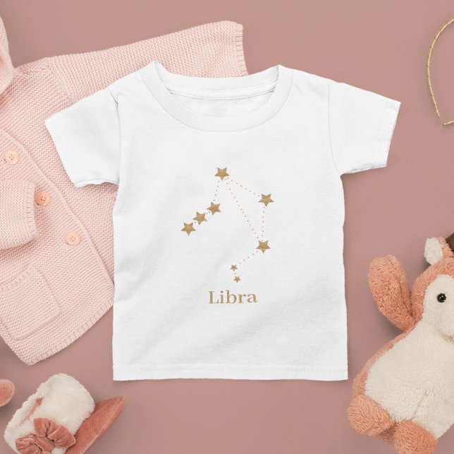 Modern Zodiac Sign Gold Libra | Element Air Kleinkind T-shirt (Von Creator hochgeladen)