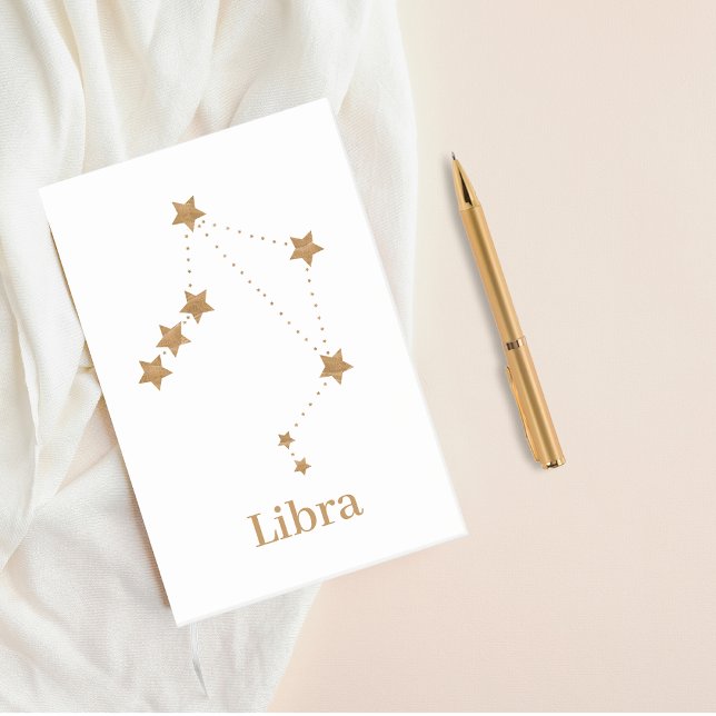 Modern Zodiac Sign Gold Libra | Element Air Post-it Klebezettel (Von Creator hochgeladen)