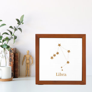 Modern Zodiac Sign Gold Libra   Element Air Stifthalter