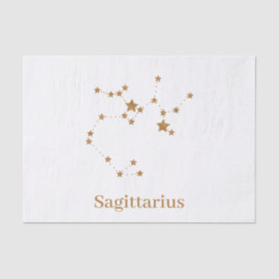 Modern Zodiac Sign Gold Sagittarier   Element Fire Seidenpapier