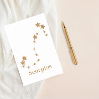 Modern Zodiac Sign Gold Scorpius | Element Wasser