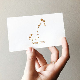 Modern Zodiac Sign Gold Scorpius | Element Wasser Visitenkarte