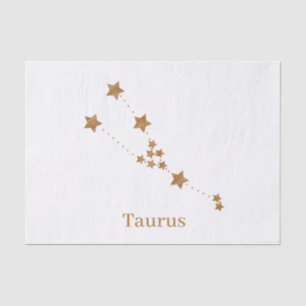 Modern Zodiac Sign Gold Taurus  Element Erde Seidenpapier