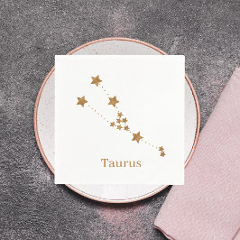 Modern Zodiac Sign Gold Taurus | Element Erde Serviette