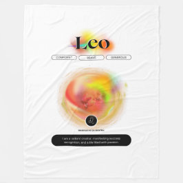 Modern Zodiac Sign Leo Zitat | Elementfeuer Fleecedecke