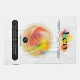 Modern Zodiac Sign Leo Zitat | Elementfeuer Geschirrtuch