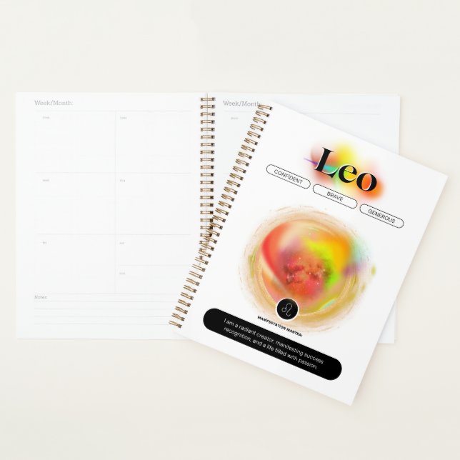 Modern Zodiac Sign Leo Zitat | Elementfeuer Planer (Anzeige)