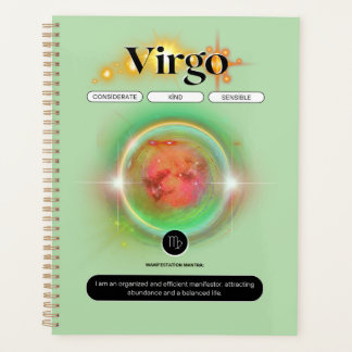 Modern Zodiac Sign Virgen Quote Earth Element Planer