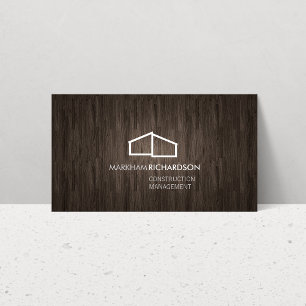 Modern Zuhause Logo II Braun Holz Visitenkarte