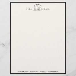 Modern Zuhause Logo Real Anwesen, Realtor Elfenbei Briefbogen
